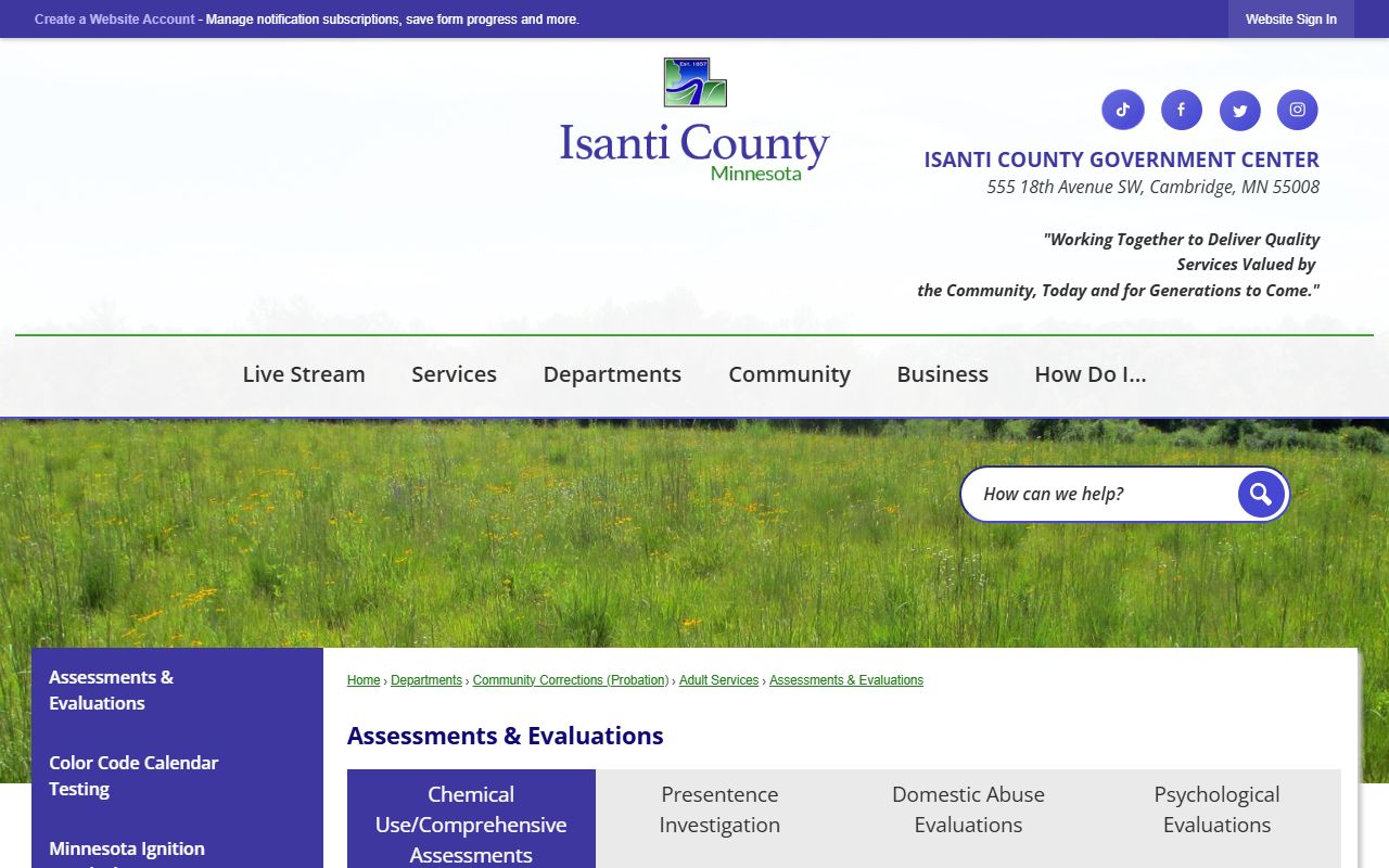 Isanti County arrest records assessments after court charges
