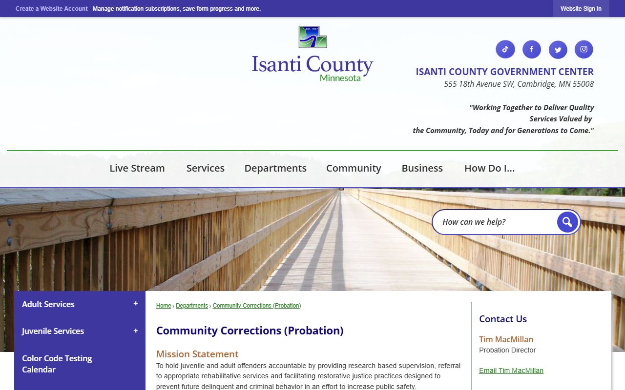 Isanti County arrest records probation and charge status