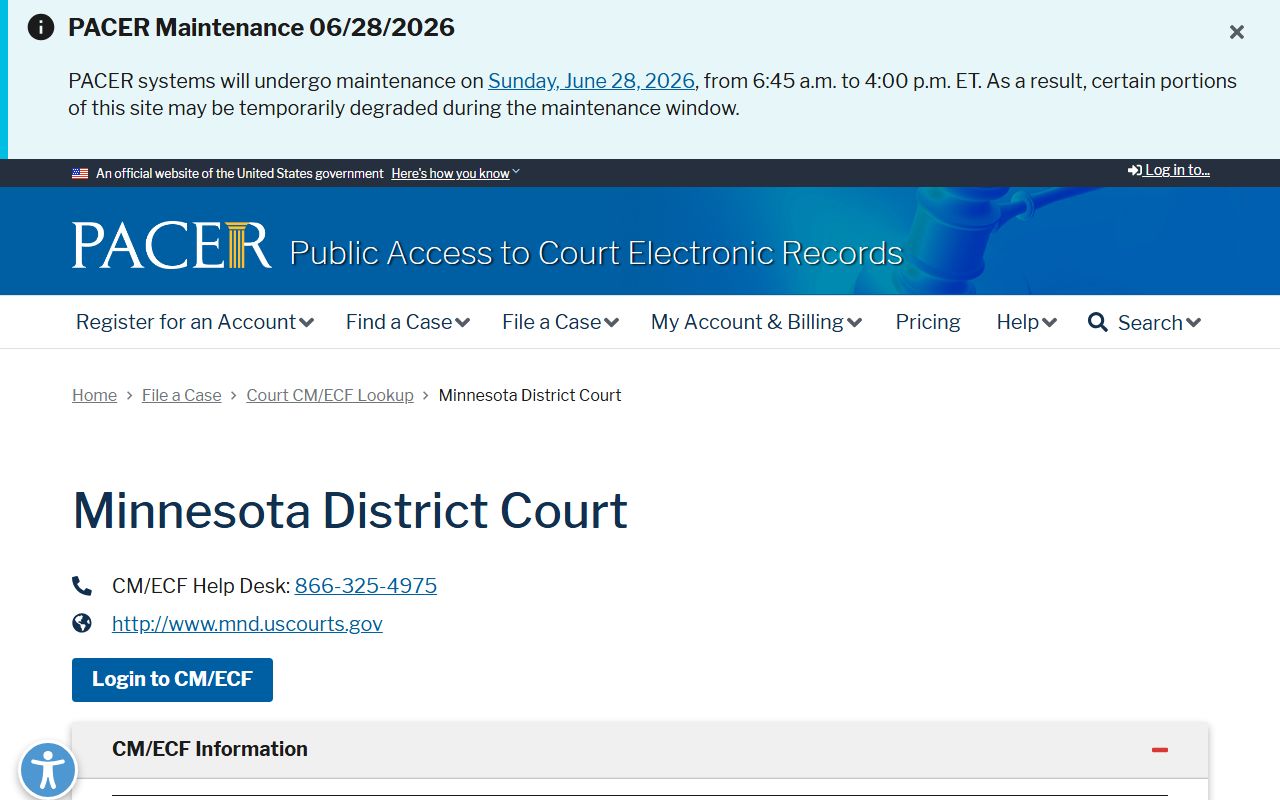 Isanti County District Court records and PACER Minnesota District Court lookup